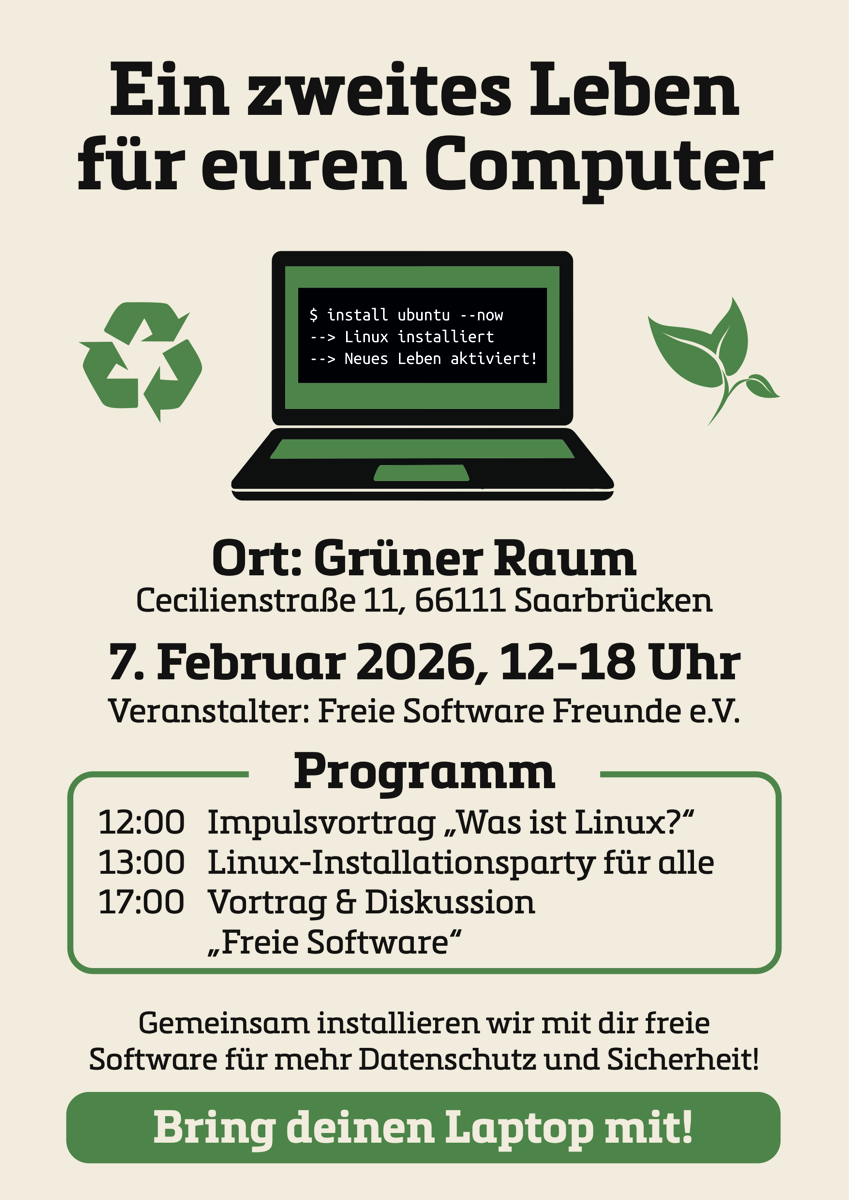 Plakat 2LC im grünen Raum am 7.2.26